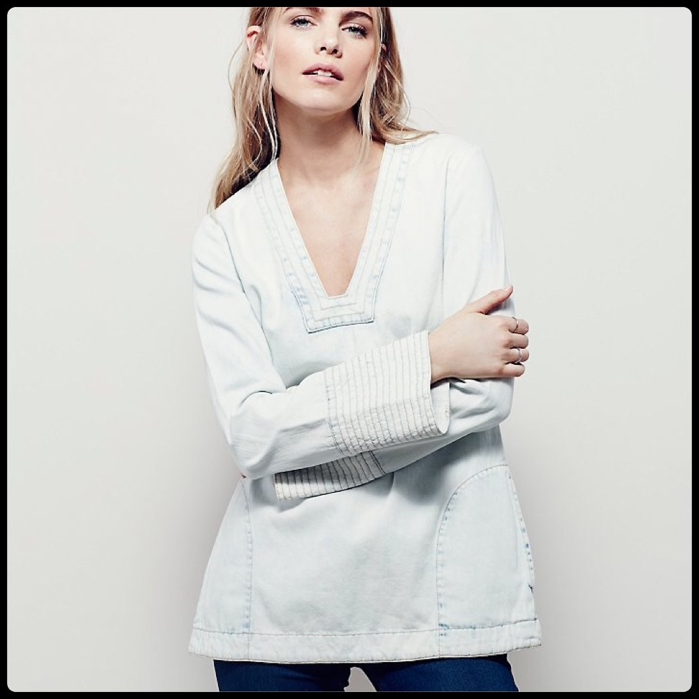 SOLD Free People Dreaming of Denim in Cloud